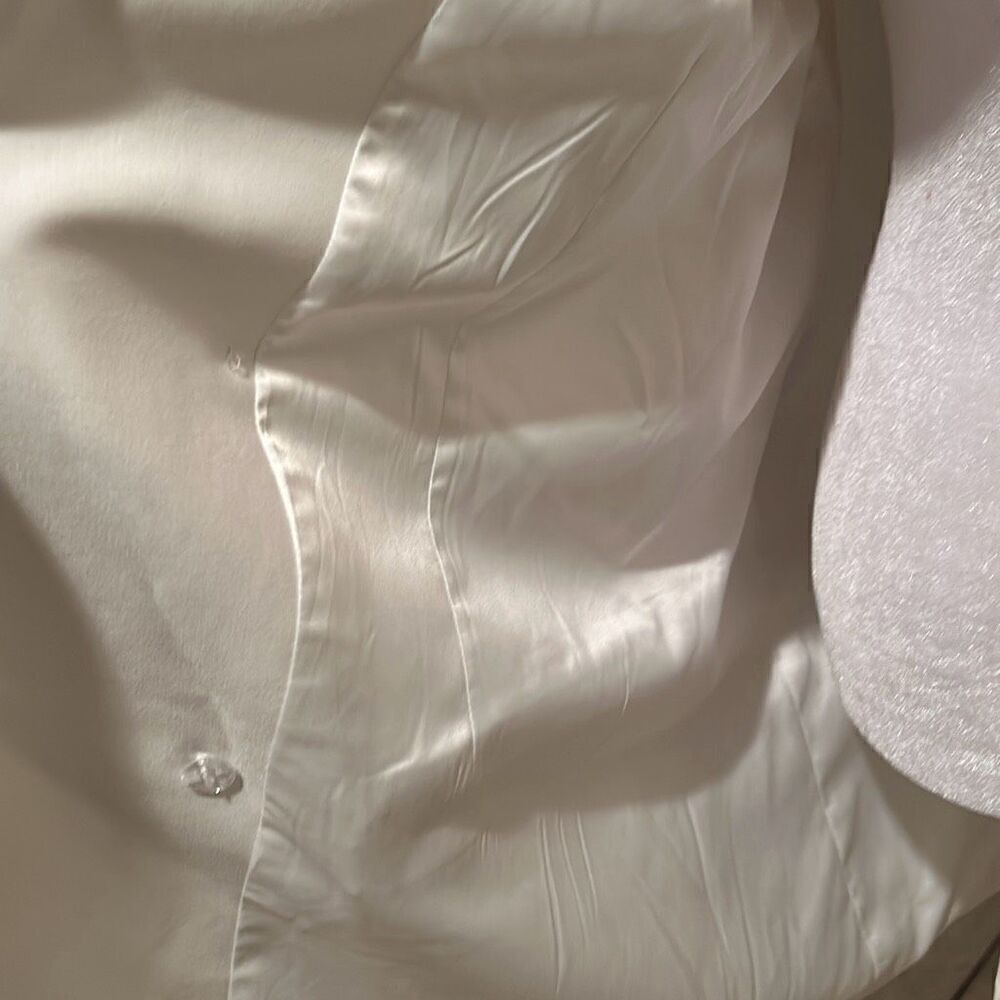 Bardot Women's M Relaxed Oversized Blazer Jacket Cream White Long Minimalist New - Picture 9 of 10
